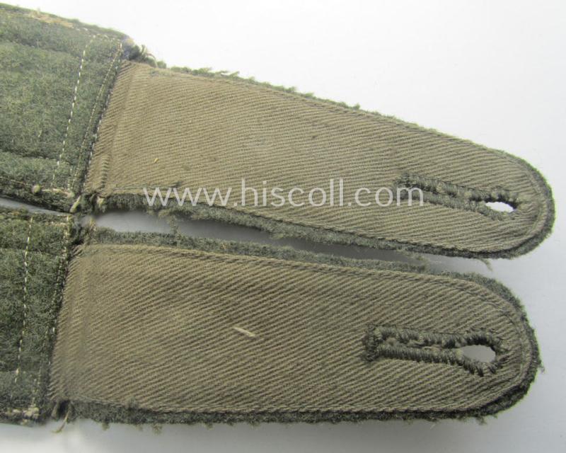 Truly used- and/or worn, pair of WH (Heeres) so-called: 'M40 o. M43'-pattern, NCO-type shoulderstraps: 'Feldwebel der Nachschub-Trpn.'