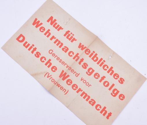 German/Dutch Wehrmacht Train Sign