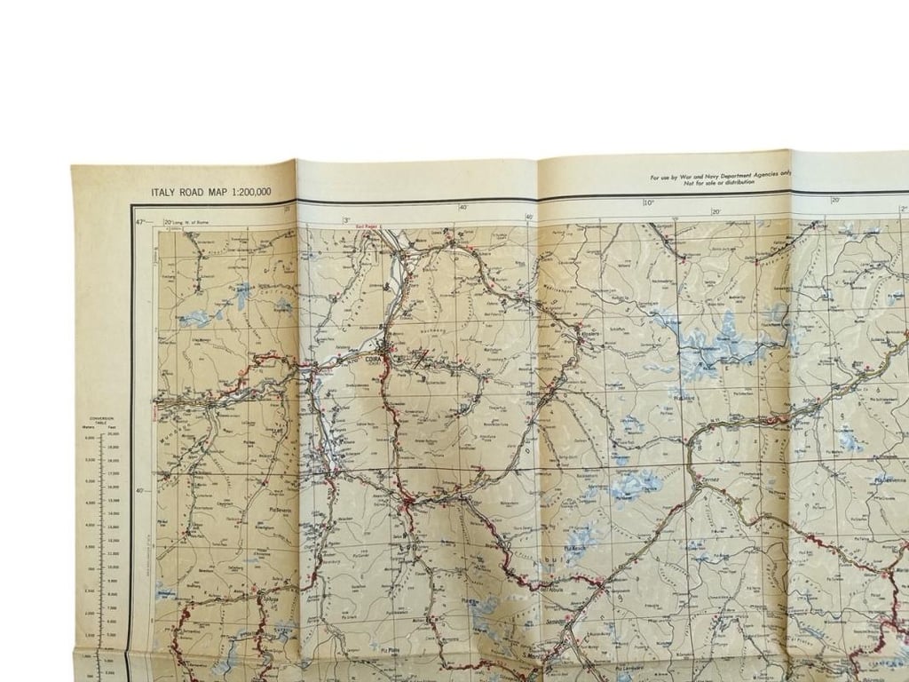US WWII Road Map for the Italian Campaign ( Sheet nr 2 )