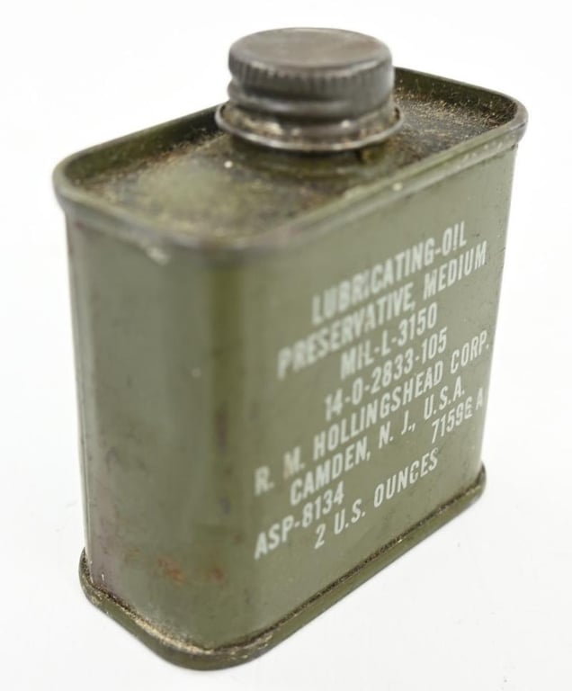 US WW2 Lubricating Oil Bottle
