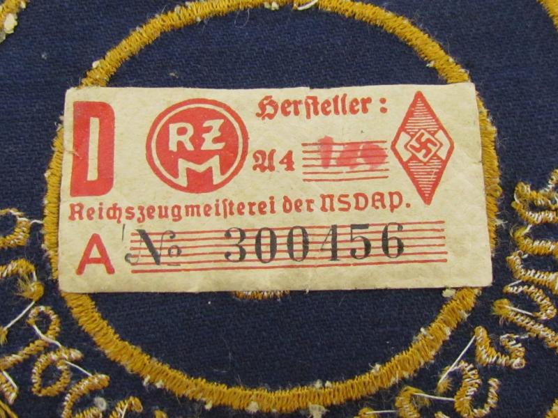 Flieger-HJ 'Fl. Tech.Vorschule Gotha 2' Arm Patch with RZM Label