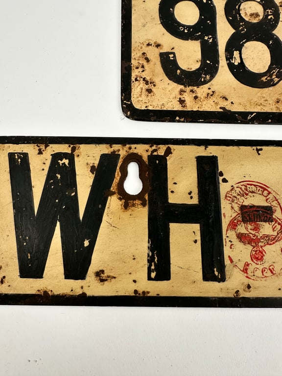 Very rare set of WH license plates "Untoched"