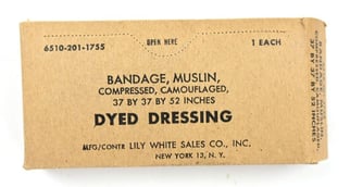 US Vietnam Era First Aid Dyed Dressing