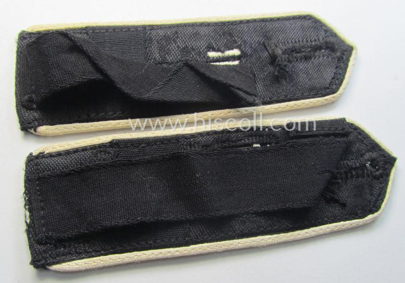 Superb - matching albeit used and regrettably slightly damaged! - white-piped, so-called: 'Reiter-HJ' (ie. 'HJ-Streifendienst') shoulderstrap-pair as was intended for a: 'Hitlerjunge' who was attached to the: 'Bann 506' (506 = Wien-Südwest)