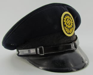 German DAF ‘Deutsche Arbeitsfront’ visor cap with RZM...