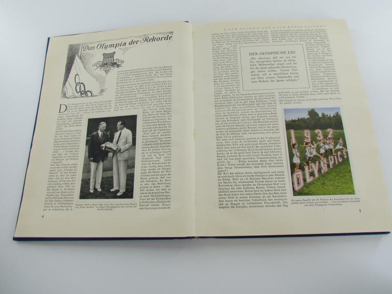 Olympia 1932 Hardbound Book Olympics Results