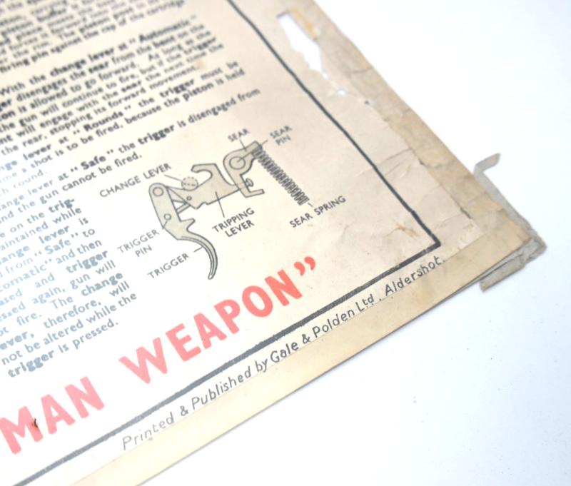 British WW2 Bren-Gun Instruction Poster