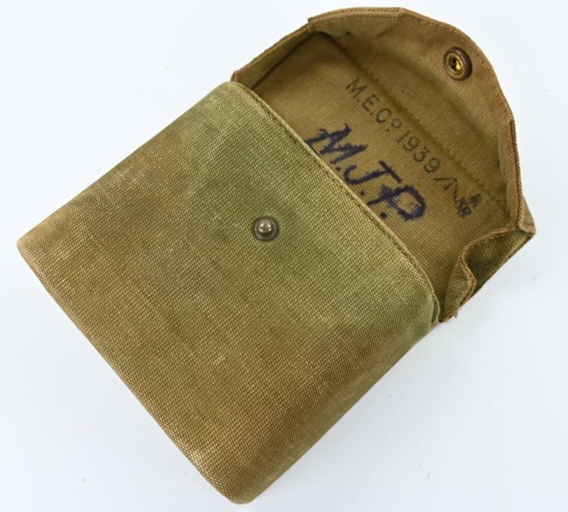British WW2 Blanco Binocular Case with Bino