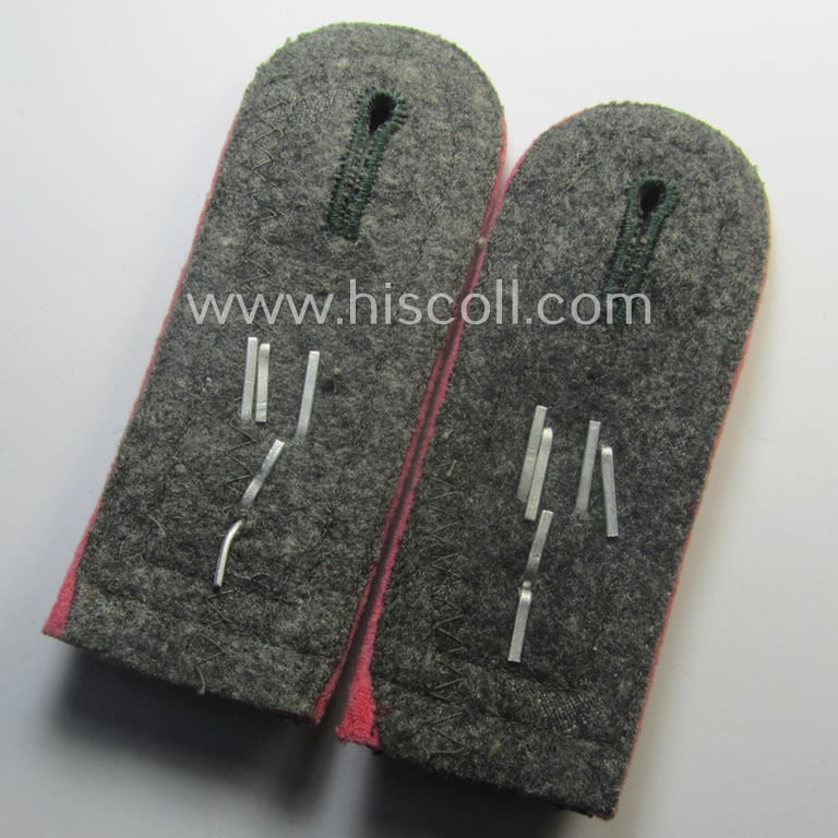 Pair of WH (Heeres), neatly 'cyphered' and early-war period- (ie. 'M40'-pattern) NCO-type shoulderstraps as was specifically intended for a: 'Feldwebel u. Mitglied des Panzerjäger-Abts. 41'