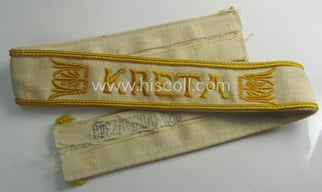 WH cuff-title (ie. 'Ärmelstreifen') entitled: 'Kreta' (being an...