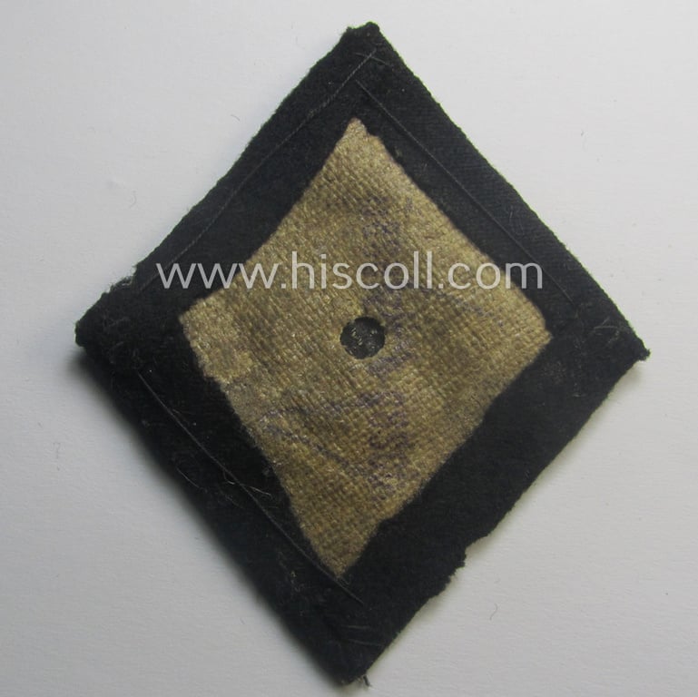 Neatly machine-embroidered, 'N.S.D.A.P.'-related sleeve-diamond (ie.: 'Ärmelraute') showing a: 'Parteiabzeichen' as was specifically worn by (early-period!): 'N.S.D.A.P.-Stabsleiter'