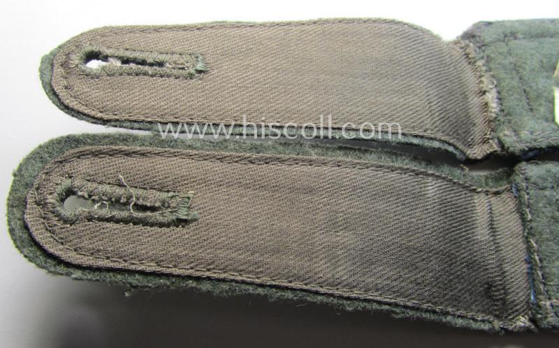 Pair of WH (Heeres) early- ie. (mid-)war-period- (ie. 'M41- o. 43'-pattern) 'cyphered', NCO-type shoulderstraps: 'Fwbl. der Nachschub-Trpn. u. Mitglied des Div.Stabs der 2. Inf.-Div.'