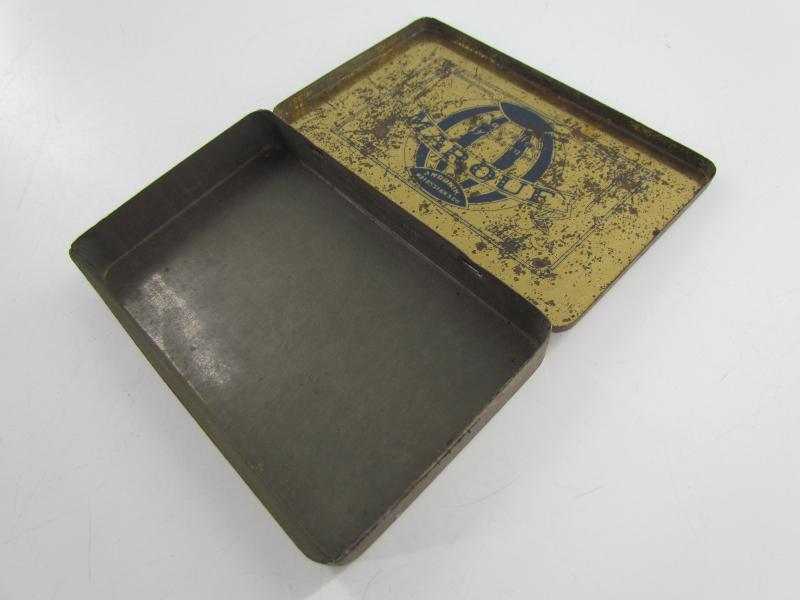 Old Iron Metal Box Egyptian Cigarettes MAROUF