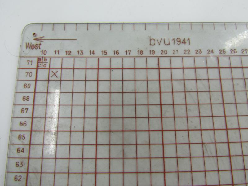 Zielschablone mit Planzeiger (Z.m.P.) marked bvu