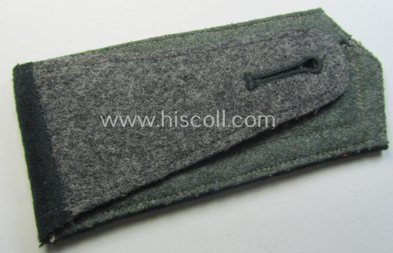 Single, early- (ie. pre-war-) period, WH (Heeres) 'cyphered' (pointed-styled), NCO-type (ie. 'M36- o. M40'-pattern) shoulderstrap as was intended for usage by an: 'Unteroffizier des Wehr-Ersatzdienstelle im Wehrkreises XVIII'