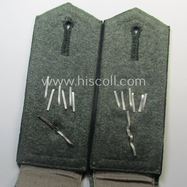Pair of WH (Heeres), 'cyphered' so-called: 'M36'-pattern and/or pointed-styled (ie. generic-styled!) NCO-type shoulderstraps: 'Feldwebel des Infanterie-Rgts. 118'