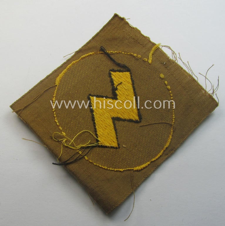 DJ (ie. 'Deutsches Jungvolk') arm-badge as was specifically intended for usage by a member who served within the: 'Oberbann 2' (being a never used example that is void of an 'RzM'-etiket)