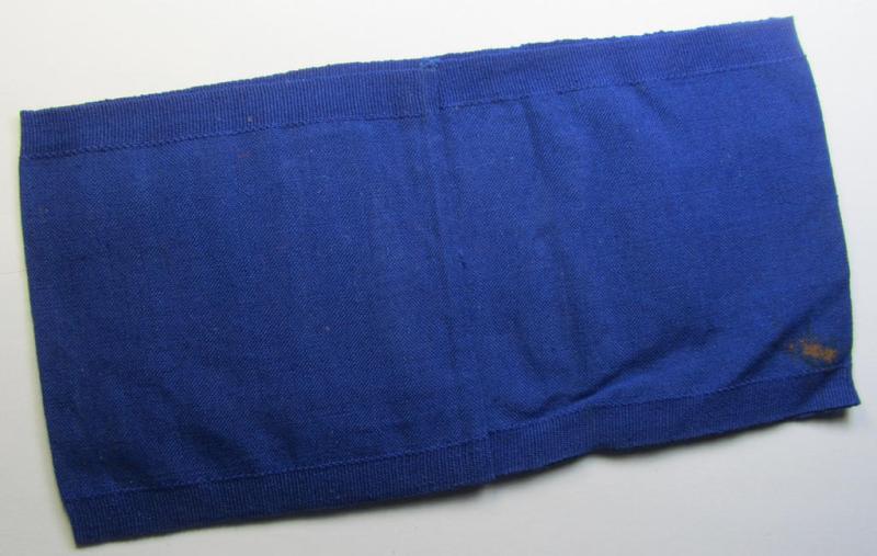 Attractive - and scarcely found! - EM- (ie. NCO-) pattern 'Reichsluftschutzbund' (ie. 'RLB'-) service-armband as executed in the neat 'BeVo'-weave-pattern as was intended for usage by a member serving as an: 'RLB-Melder'