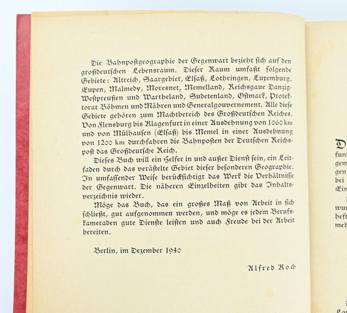 German Reichsbahn Book 'Bahnpostgeographie'