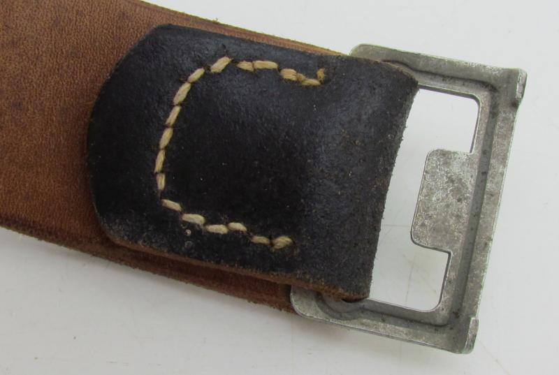 Leather equipment belt with rare catch ( Police )