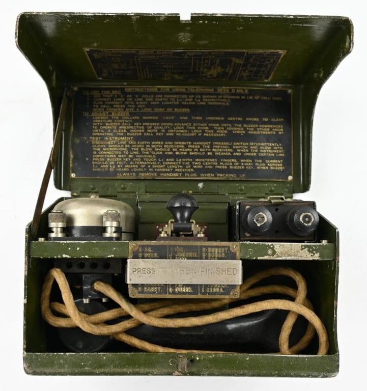 British WW2 MKV Field Telephone Set F