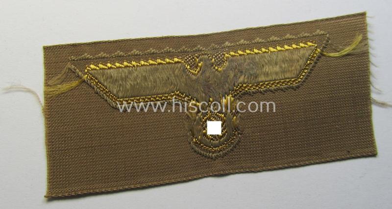 Attractive, WH (KM) 'tropical-issue' (ie. DAK or: 'Deutsches Afrika Korps'-related-) side-cap-eagle as executed in 'BeVo'-weave-pattern (that comes in an overall very nice- ie. 'virtually mint' condition)
