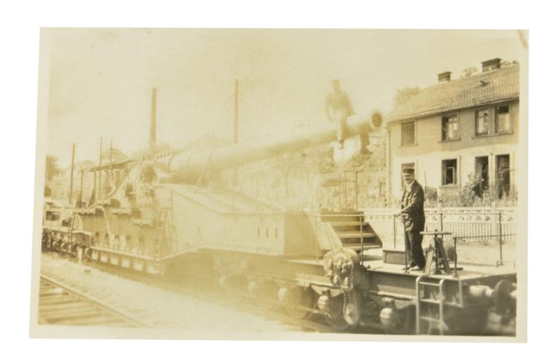 German Picture set Railway Artillery Canon 'Bruno'
