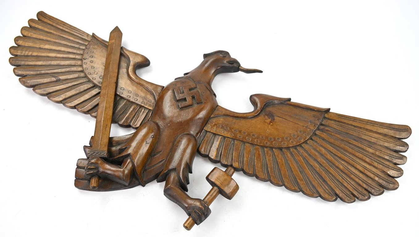 German Hitler Youth Wooden Wall Eagle