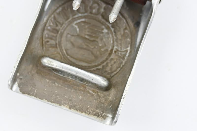 German WH beltbuckle with Leather Tab