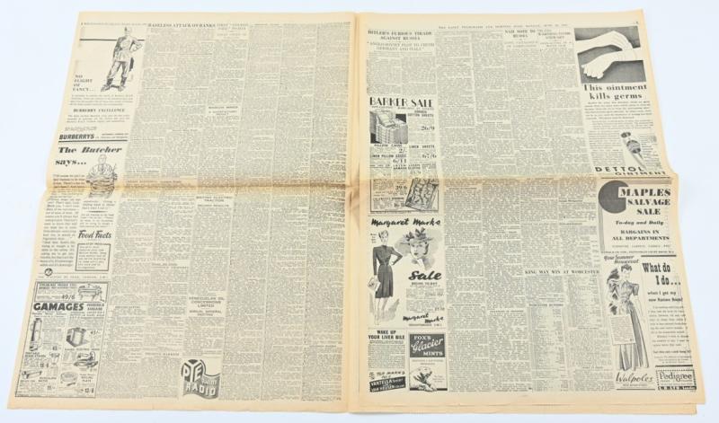 British WW2 Newspaper 'The Daily Telegraph'