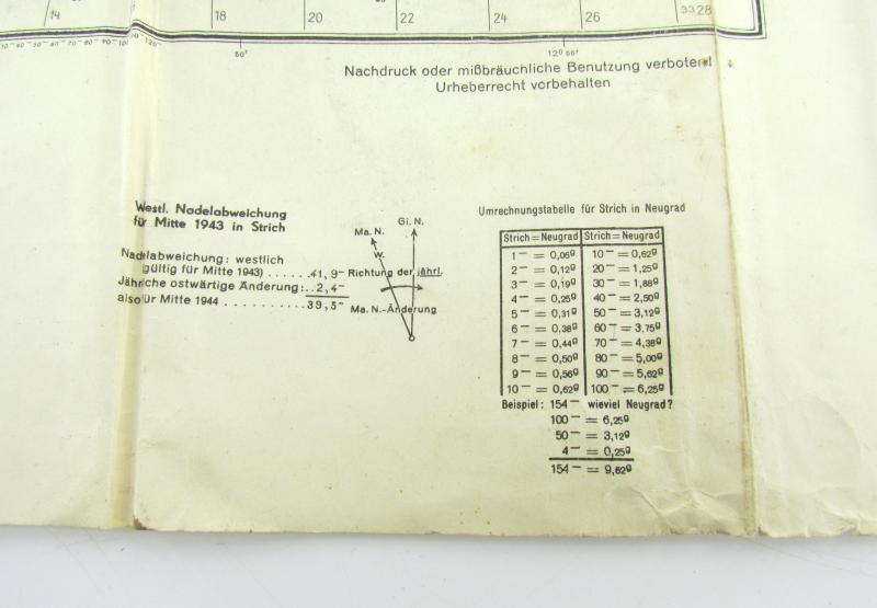 Wehrmacht "Truppenkarte" Littoria ( Italy ) 1943