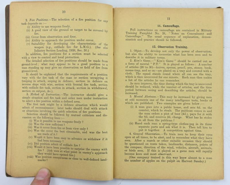 New Zealand WW2 Training Manual Fieldcraft & Elementary Tactics