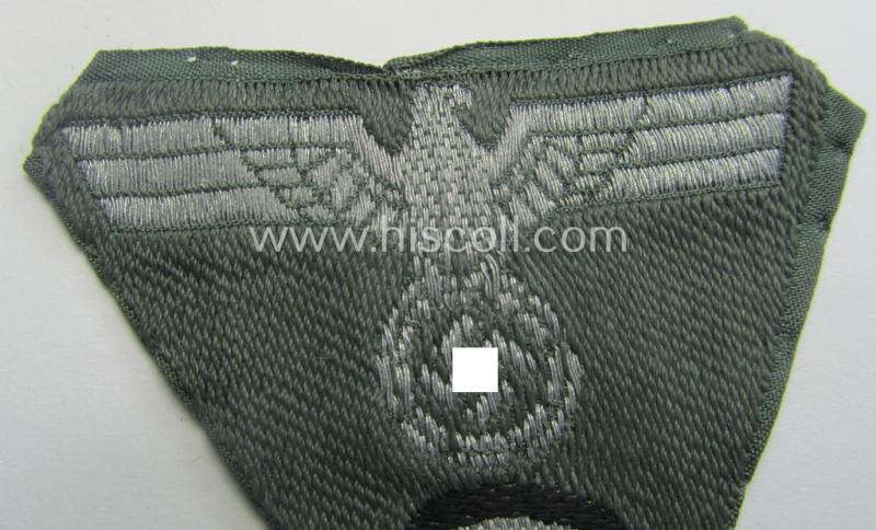 WH (Heeres) officers'-pattern: 'M41/M43-pattern'-cap-eagle/cocarde (cap-trapezoid or: 'Mützentrapez') as was intended for usage on the: 'M-41 o. 43'-model, officers'-type field-caps (ie. 'Einheitsfeldmützen')