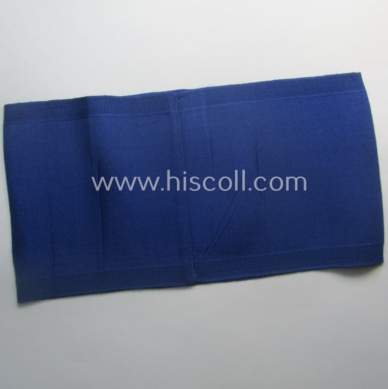 Attractive - and scarcely found! - EM- (ie. NCO-) pattern 'Reichsluftschutzbund' (ie. 'RLB'-) service-armband as executed in the neat 'BeVo'-weave-pattern as was intended for usage by a member serving as an: 'RLB-Beobachter'