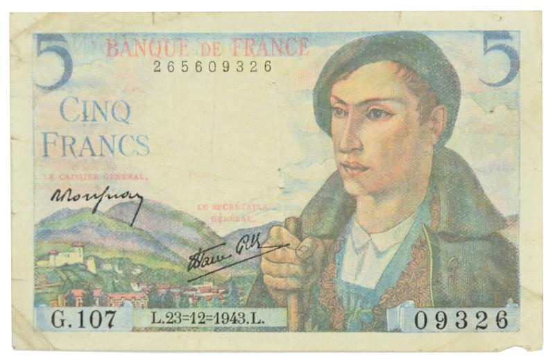 French/ Italian WW2 Banknotes
