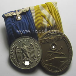 2-pieced WH (Heeres o. KM) medal-bar (ie. 'Orden-...