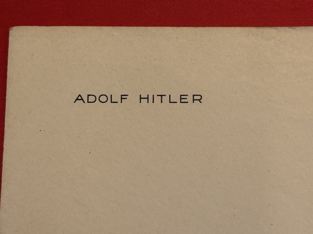 GERMAN WWII VERY RARE ADOLF HITLER AND ALBERT BORMANN HAND SIGNED AUTOGRAPH LETTERS SIGNED COLLECTION, REGARDING ART WORK.