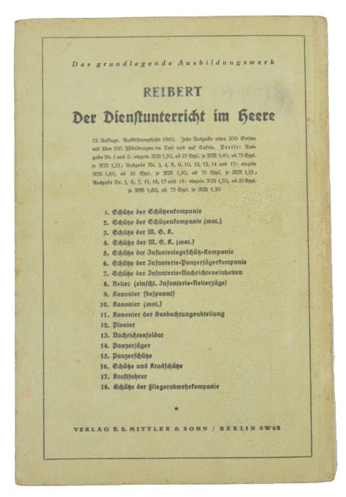 German WH Handbook Reibert 'Unteroffizierthemen'