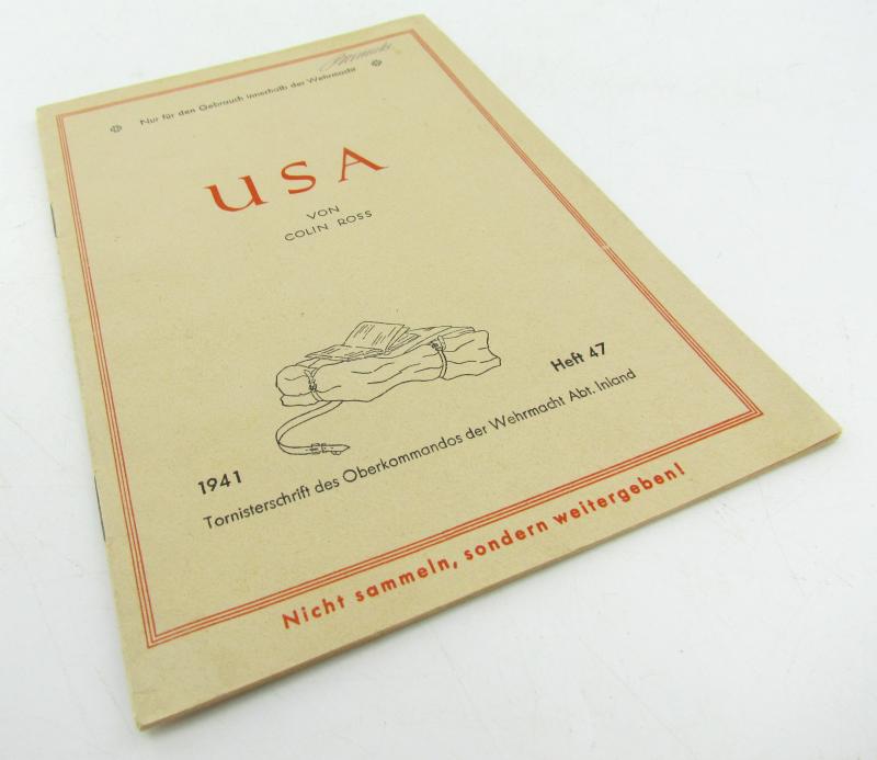Wehrmacht USA  America booklet army publication 1941