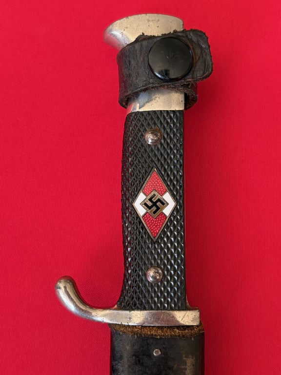 WW2 GERMAN HITLER YOUTH KNIFE, RZM STAMPED 1938 M7/62 Friedrich Plucker Jr of Solingen-Grafrath.