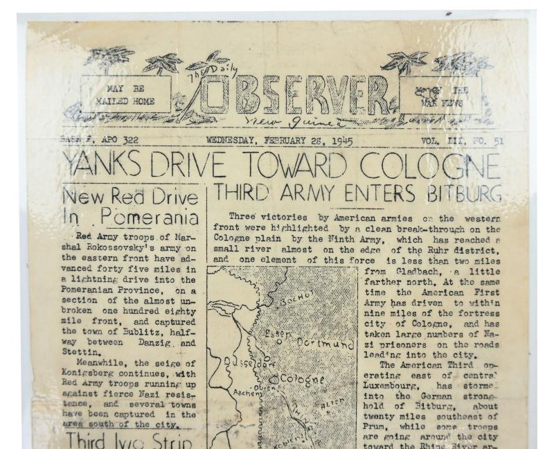 US WW2 Fieldpost 'The Daily Observer'