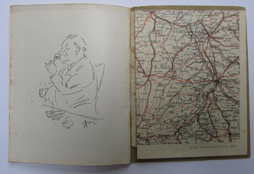 Unusual, French (locally produced!) period-publication (or: 'Reiseführer') entitled: 'Kleiner Wegweiser für die Soldaten der Deutschen Südwestarmee and der Atlantikküste', dated: '1940'