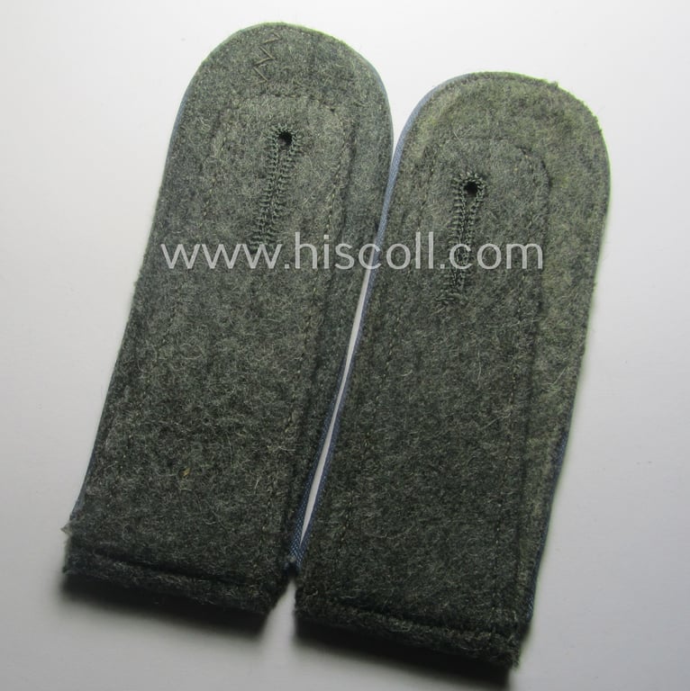 Pair of WH (Heeres) early-war-period- (ie. 'M41'- ie. 'M43'-pattern), 'cyphered' EM-type shoulderstraps as was intended for a: 'Soldat des Nachschub-Abtlgs. 7'