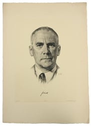 German Portrait Print/Litho of Wilhelm Frick by K.J.Böhringer
