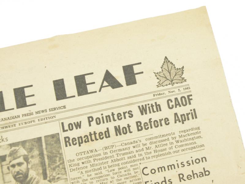 Canadian Maple Leaf Newspaper