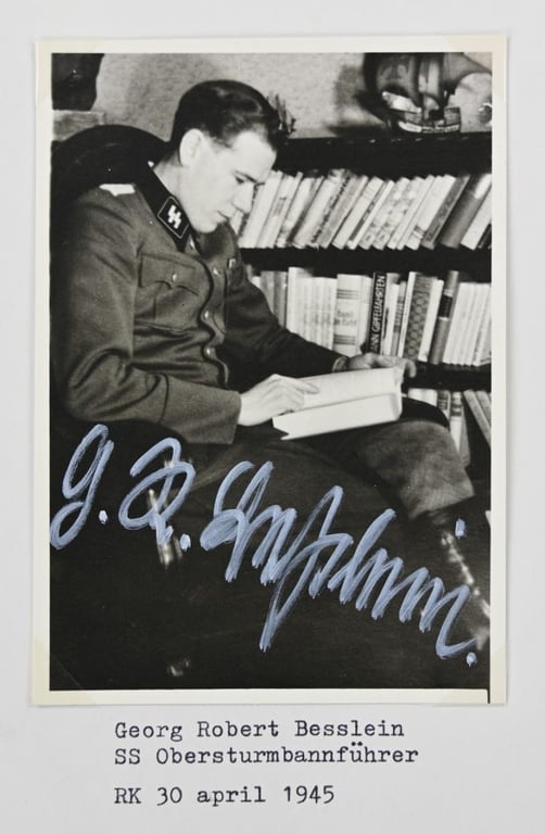 Signature of Waffen-SS Knight's Cross Recipient Georg Robert Besslein