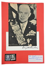 US WW2 President Dwight D. Eisenhower Card and...