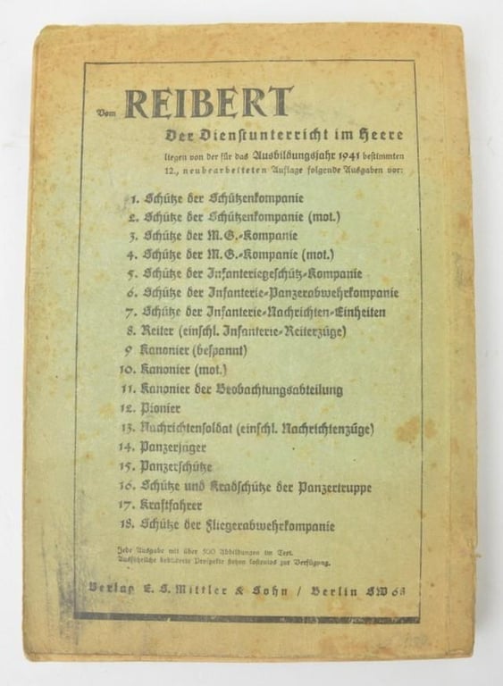 German WH Handbook "Reibert"