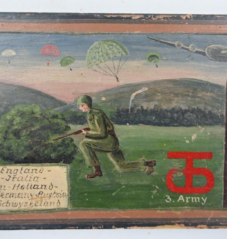 US WW2 82nd Airborne Division 504th Parachute Infantry Regiment Wooden Painted Sign