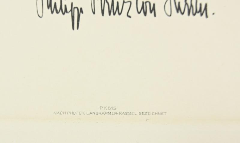 German Portrait Print/Litho of Philipp 'Prinz' von Hessen by K.J.Böhringer